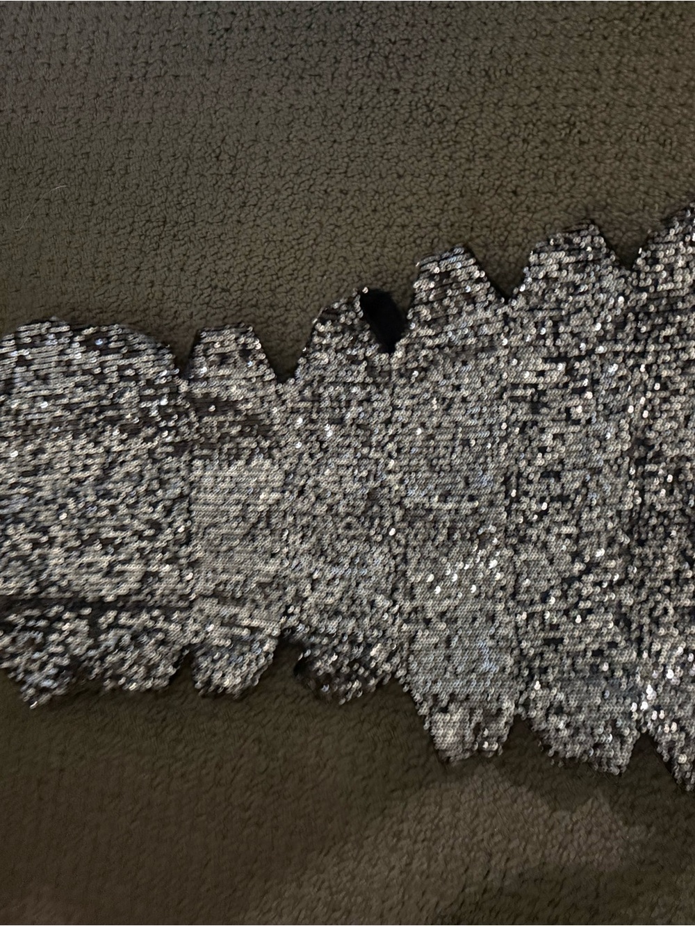 NBD Silver Sequin Mini Dress with Black Base